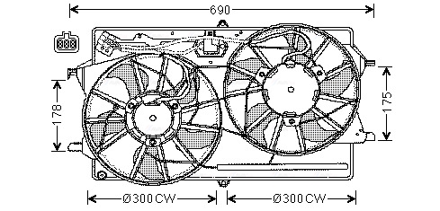 Ava Cooling Ventilatorwiel-motorkoeling FD7510