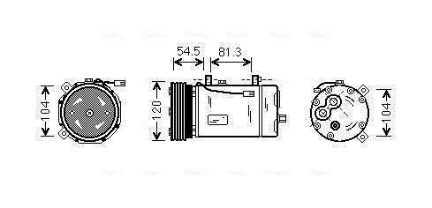 Ava Cooling Airco compressor FDAK307