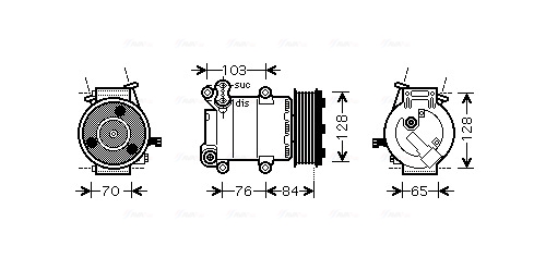 Ava Cooling Airco compressor FDAK418