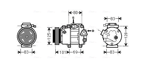 Ava Cooling Airco compressor HYAK240