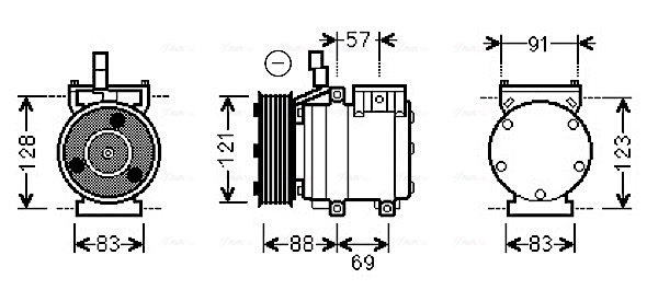 Ava Cooling Airco compressor HYAK258