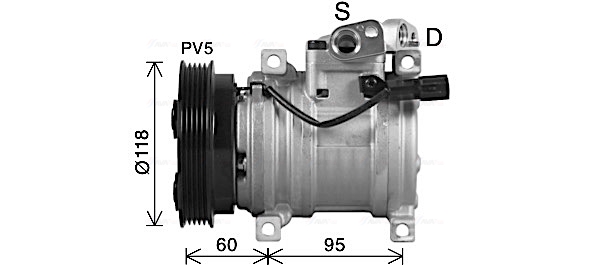 Ava Cooling Airco compressor HYAK483