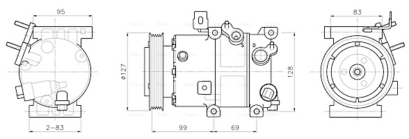 Ava Cooling Airco compressor HYAK606