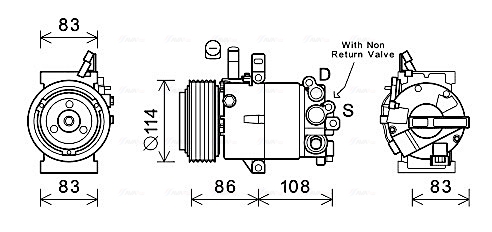 Ava Cooling Airco compressor HYK395