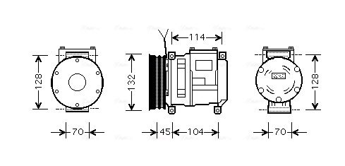 Ava Cooling Airco compressor JDAK001