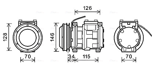 Ava Cooling Airco compressor JDAK012