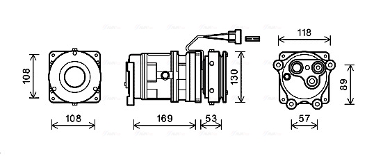 Ava Cooling Airco compressor JDAK019