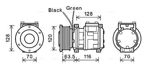 Ava Cooling Airco compressor JDAK024