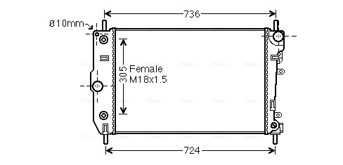 Ava Cooling Radiateur JR2047