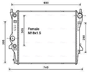 Ava Cooling Radiateur JR2053