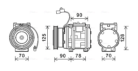 Ava Cooling Airco compressor KAAK178
