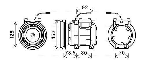 Ava Cooling Airco compressor KMAK001
