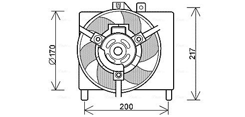 Ava Cooling Ventilatorwiel-motorkoeling MC7503