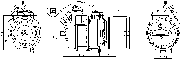 Ava Cooling Airco compressor MEAK357