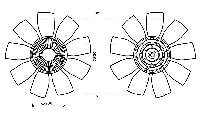 Ava Cooling Ventilatorwiel-motorkoeling MEF277