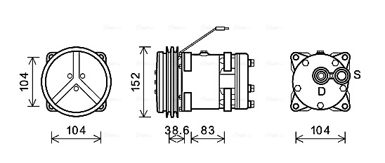 Ava Cooling Airco compressor MFAK030