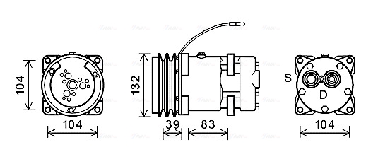 Ava Cooling Airco compressor MFAK032