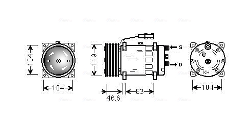 Ava Cooling Airco compressor MNAK061