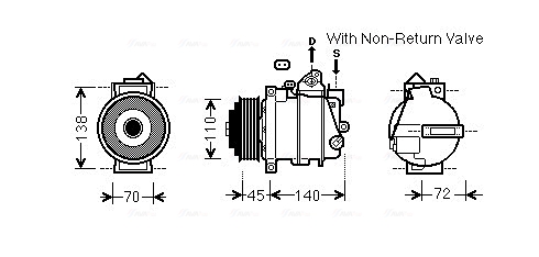 Ava Cooling Airco compressor MSK672