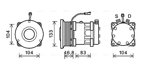 Ava Cooling Airco compressor NHAK017