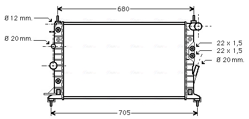 Ava Cooling Radiateur OLA2222