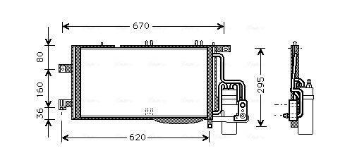 Ava Cooling Airco condensor OLA5370D