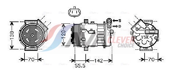 Ava Cooling Airco compressor OLK586