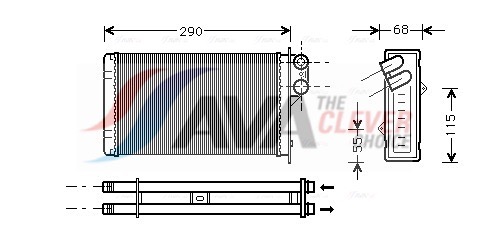 Ava Cooling Kachelradiateur, interieurverwarming PE6172