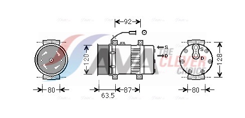 Ava Cooling Airco compressor REK107