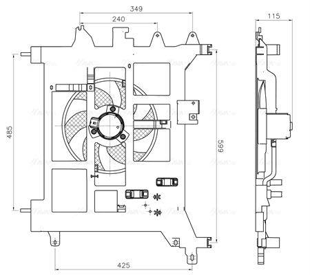 Ava Cooling Ventilatorwiel-motorkoeling RT7687