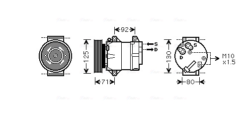 Ava Cooling Airco compressor RTAK441