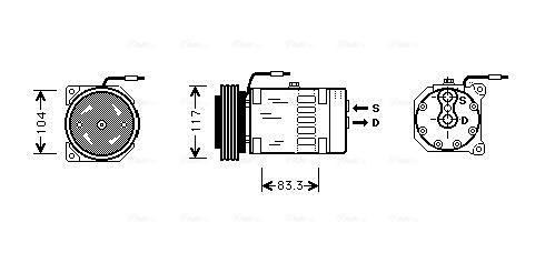 Ava Cooling Airco compressor RTAK403