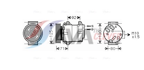 Ava Cooling Airco compressor RTAK441