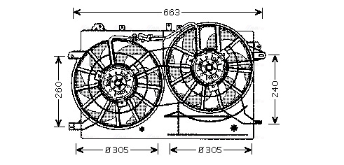 Ava Cooling Ventilatorwiel-motorkoeling SB7503