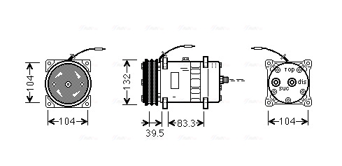 Ava Cooling Airco compressor UVAK040