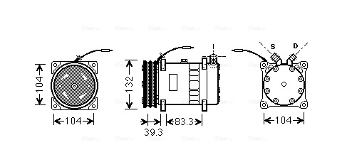 Ava Cooling Airco compressor UVAK056
