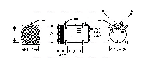 Ava Cooling Airco compressor UVAK064