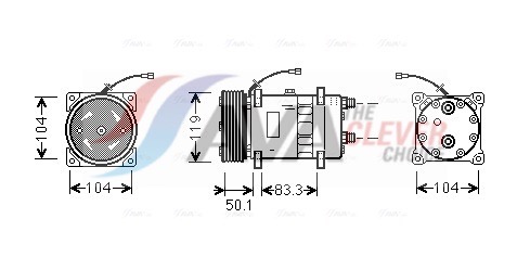 Ava Cooling Airco compressor UVK044