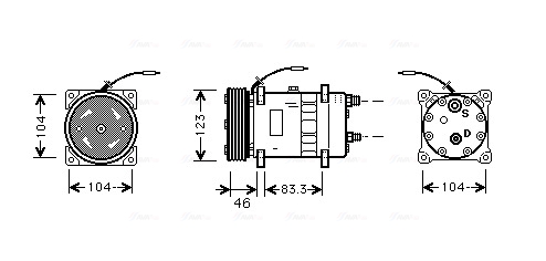 Ava Cooling Airco compressor UVK049