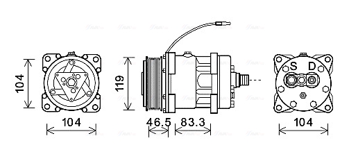 Ava Cooling Airco compressor UVK151