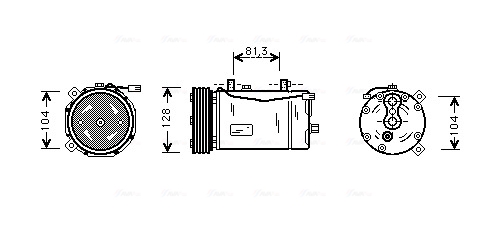 Ava Cooling Airco compressor VNAK164