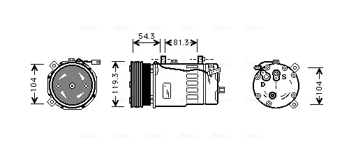 Ava Cooling Airco compressor VNAK280