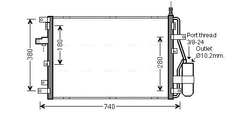 Ava Cooling Airco condensor VOA5158D