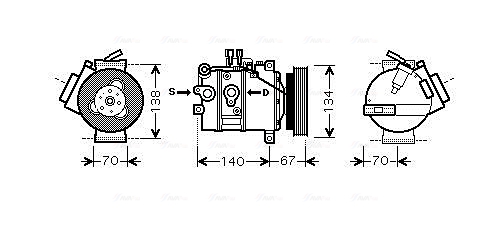 Ava Cooling Airco compressor VOAK142