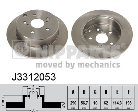 Nipparts Remschijven J3312053