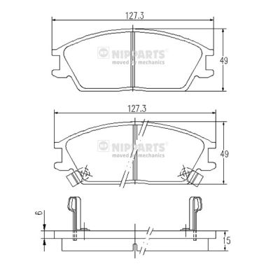 Nipparts Remblokset J3600515