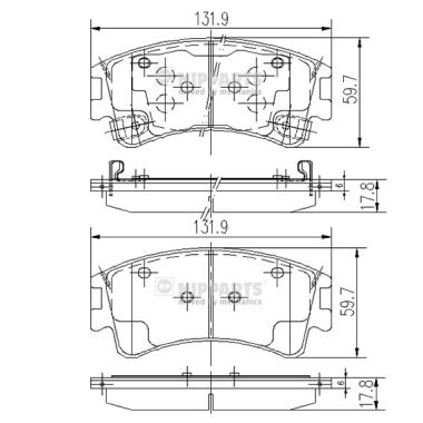 Nipparts Remblokset J3603056