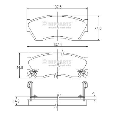 Nipparts Remblokset J3608005