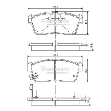 Nipparts Remblokset J3608021