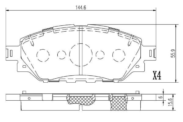 Nipparts Remblokset N3602154